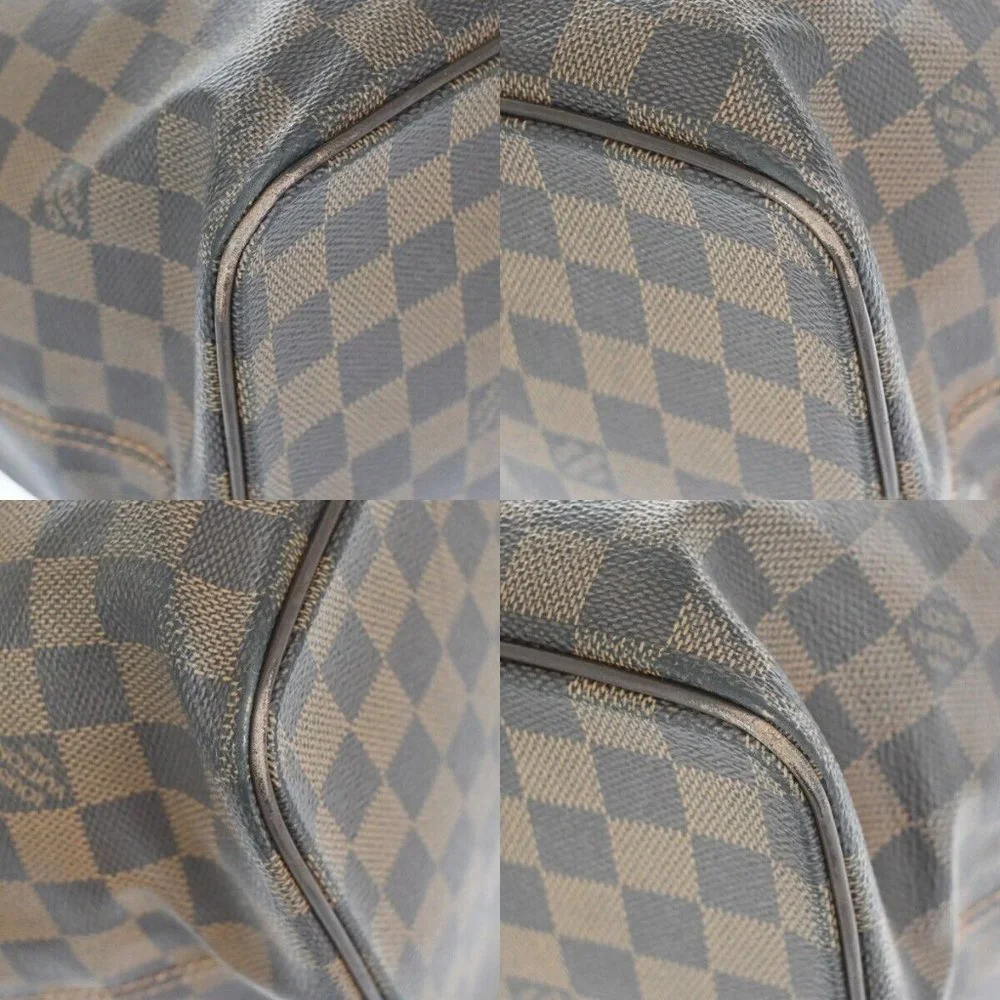 LOUIS VUITTON Saleya MM Shoulder Tote Bag Damier Ebene Leather